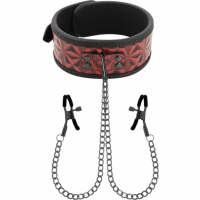 165458 BEGME RED EDITION COLLAR CON CADENAS Y PINZAS PEZONES