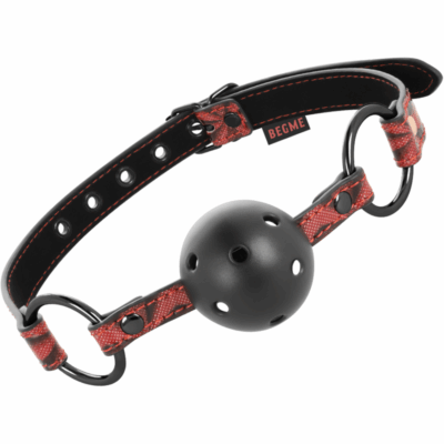 164884 BEGME RED EDITION MORDAZA CUERO VEGANO